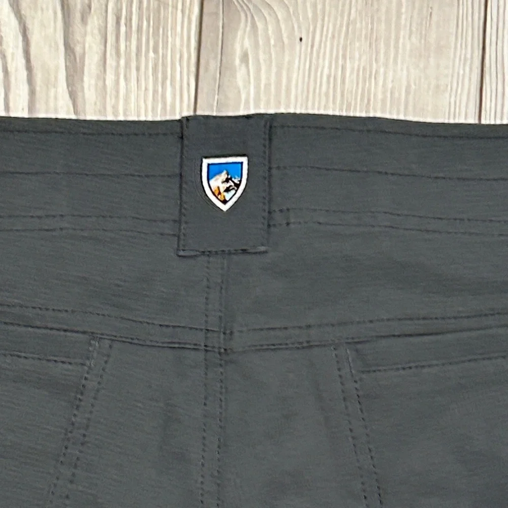 Kuhl Black/Gray 108846 Men's Flat Front Cargo Shorts 8” Hiking-Preowned - Picture 7 of 7